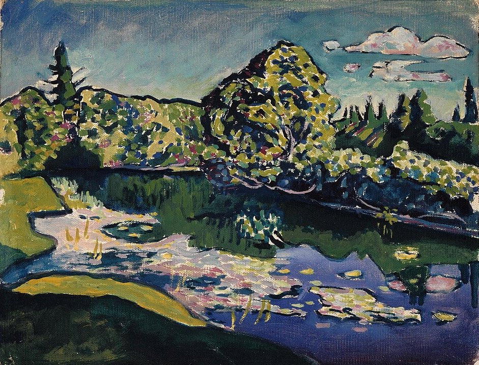 Wassily Kandinsky Akhtyrka, Pond in the Park - Hand Painted Oil Painting