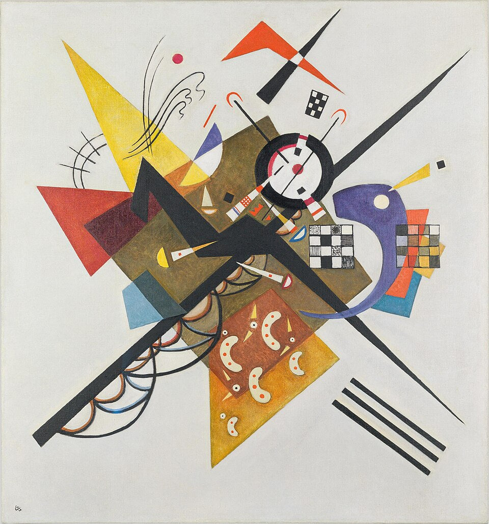 Wassily Kandinsky On White II - Hand Painted Oil Painting