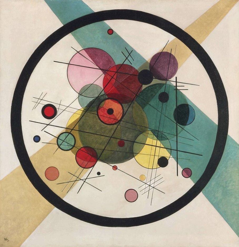 Wassily Kandinsky Circles in a Circle - Hand Painted Oil Painting