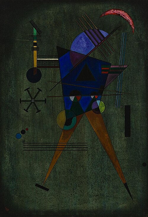 Wassily Kandinsky Black Triangle - Hand Painted Oil Painting