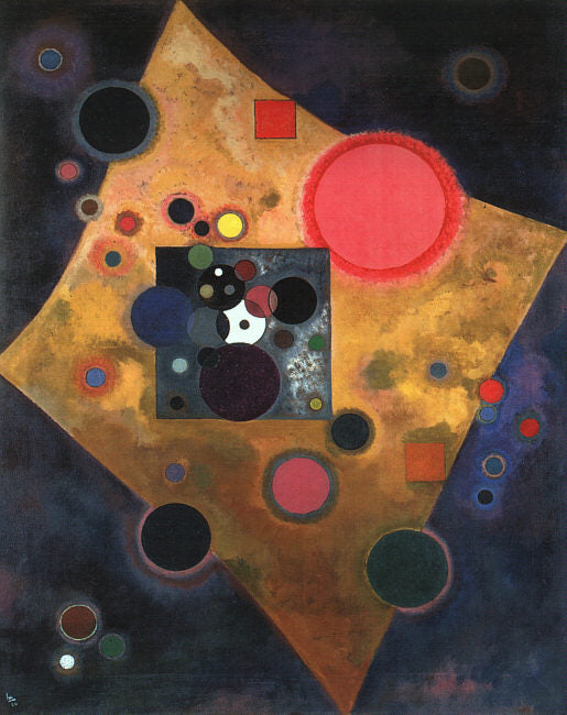 Wassily Kandinsky Accent in Rose - Hand Painted Oil Painting