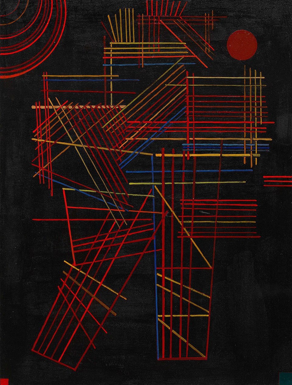 Wassily Kandinsky Coloured Sticks - Hand Painted Oil Painting