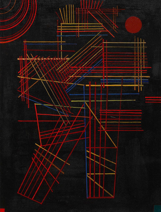 Wassily Kandinsky Coloured Sticks - Hand Painted Oil Painting