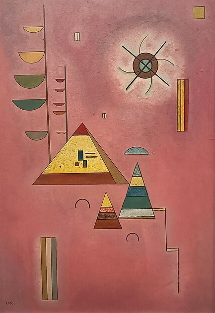 Wassily Kandinsky Pink Sweet - Hand Painted Oil Painting