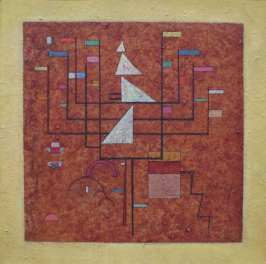 Wassily Kandinsky Yellow Border - Hand Painted Oil Painting