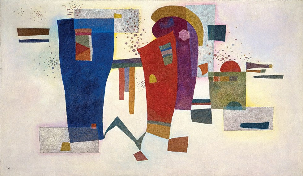 Wassily Kandinsky Accompanied Contrast - Hand Painted Oil Painting