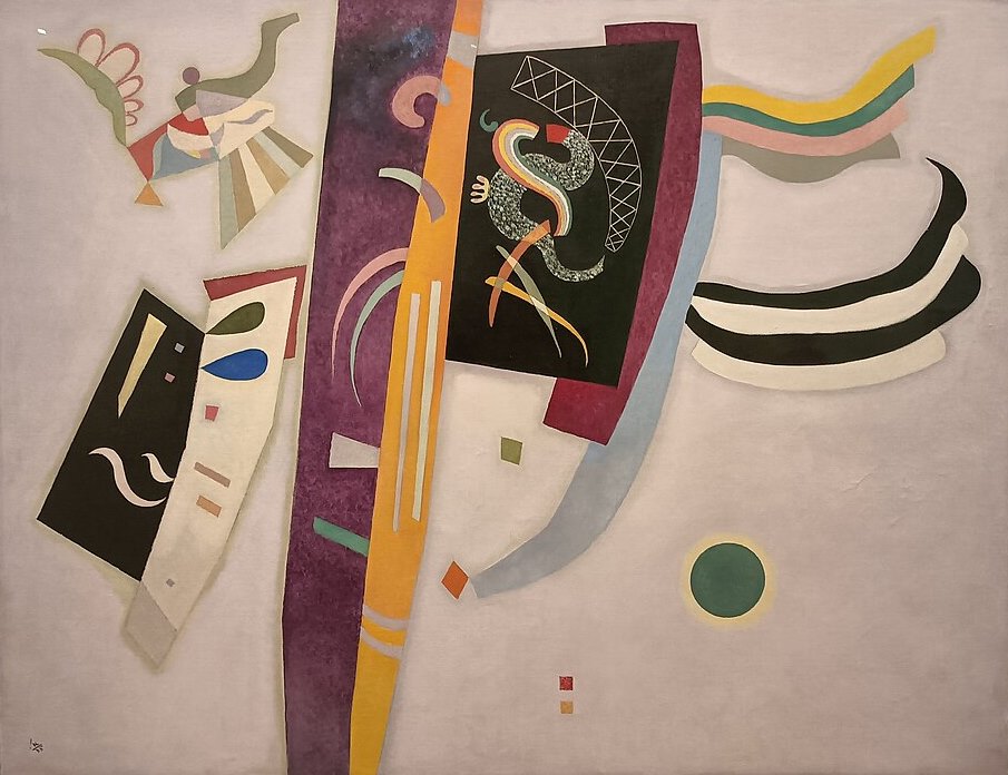 Wassily Kandinsky Orange Violet - Hand Painted Oil Painting