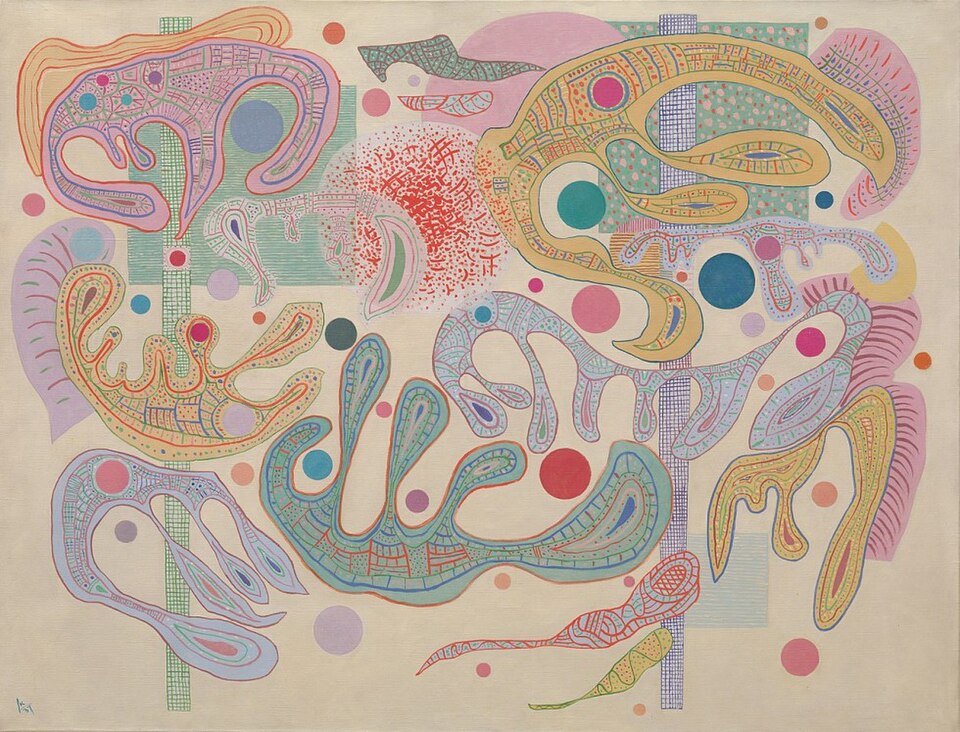 Wassily Kandinsky Capricious Forms - Hand Painted Oil Painting