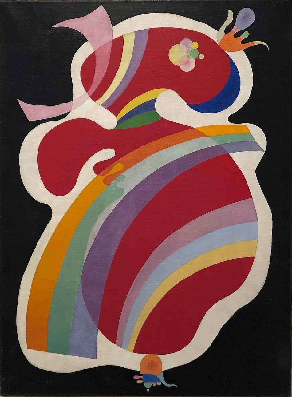 Wassily Kandinsky La Forme Rouge - Hand Painted Oil Painting