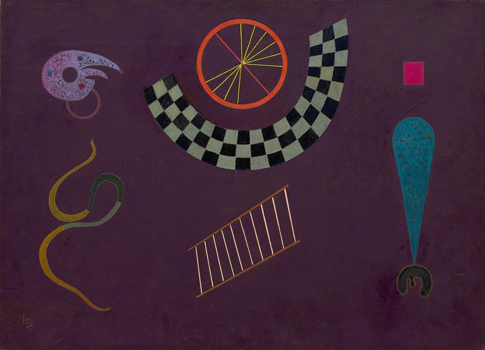 Wassily Kandinsky Ribbon with Squares - Hand Painted Oil Painting