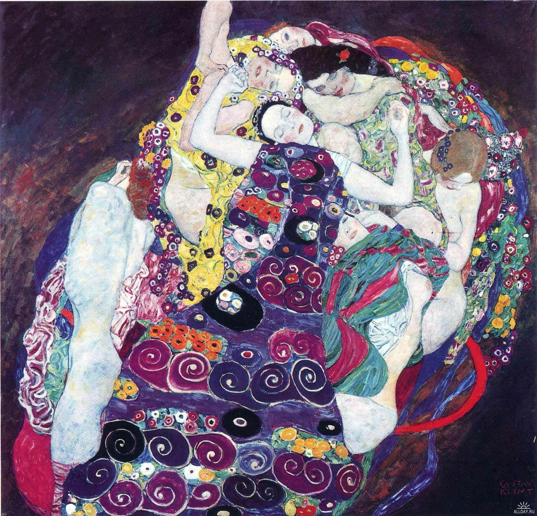  Gustav Klimt The Virgins - Hand Painted Oil Painting