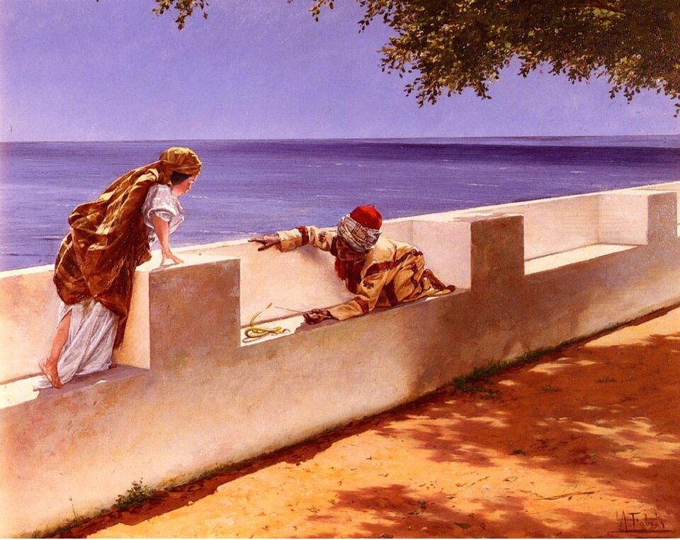Antoni Maria Fabres Y Costa The Young Snake Charmer - Hand Painted Oil Painting