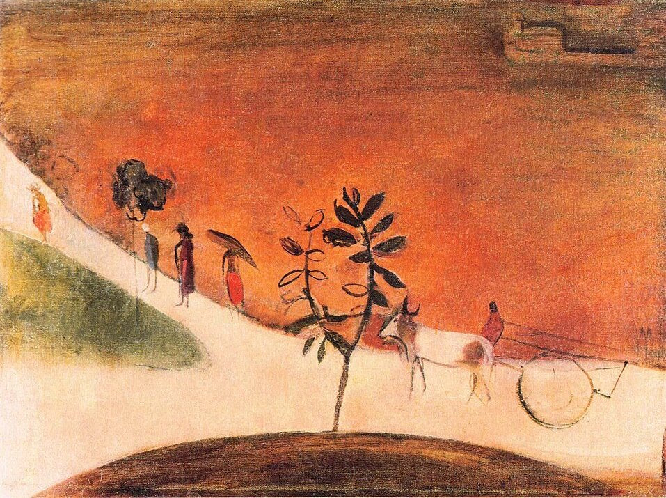 Amrita Sher-Gil Bullock Cart - Hand Painted Oil Painting