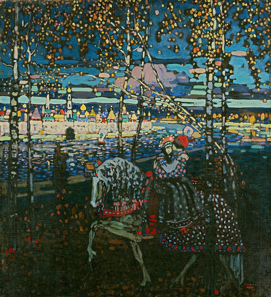 Wassily Kandinsky Riding Couple - Hand Painted Oil Painting