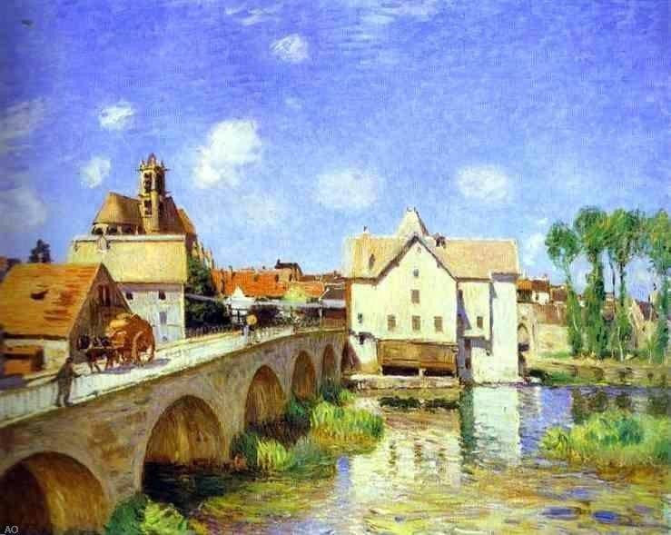  Alfred Sisley The Bridge at Moret - Hand Painted Oil Painting