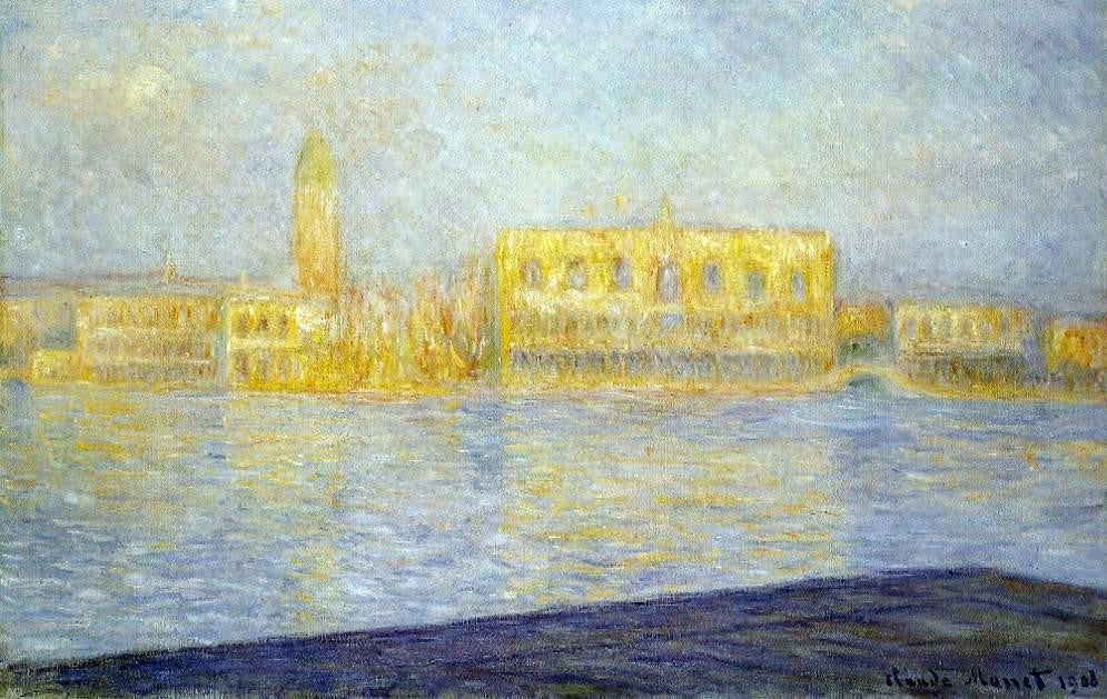  Claude Oscar Monet The Doges' Palace Seen from San Giorgio Maggiore - Hand Painted Oil Painting