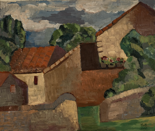 Marsden Hartley Village - Hand Painted Oil Painting