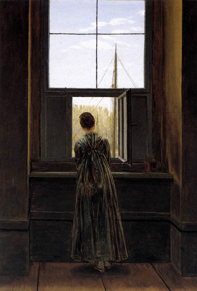 Caspar David Friedrich Woman at a Window - Hand Painted Oil Painting