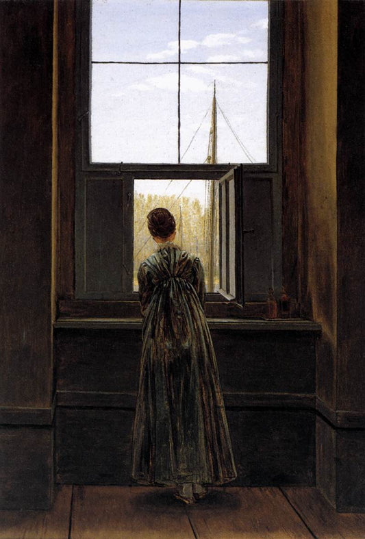 Caspar David Friedrich Woman at a Window - Hand Painted Oil Painting