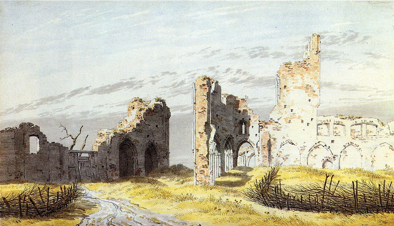 Caspar David Friedrich The Ruins of Eldena - Hand Painted Oil Painting