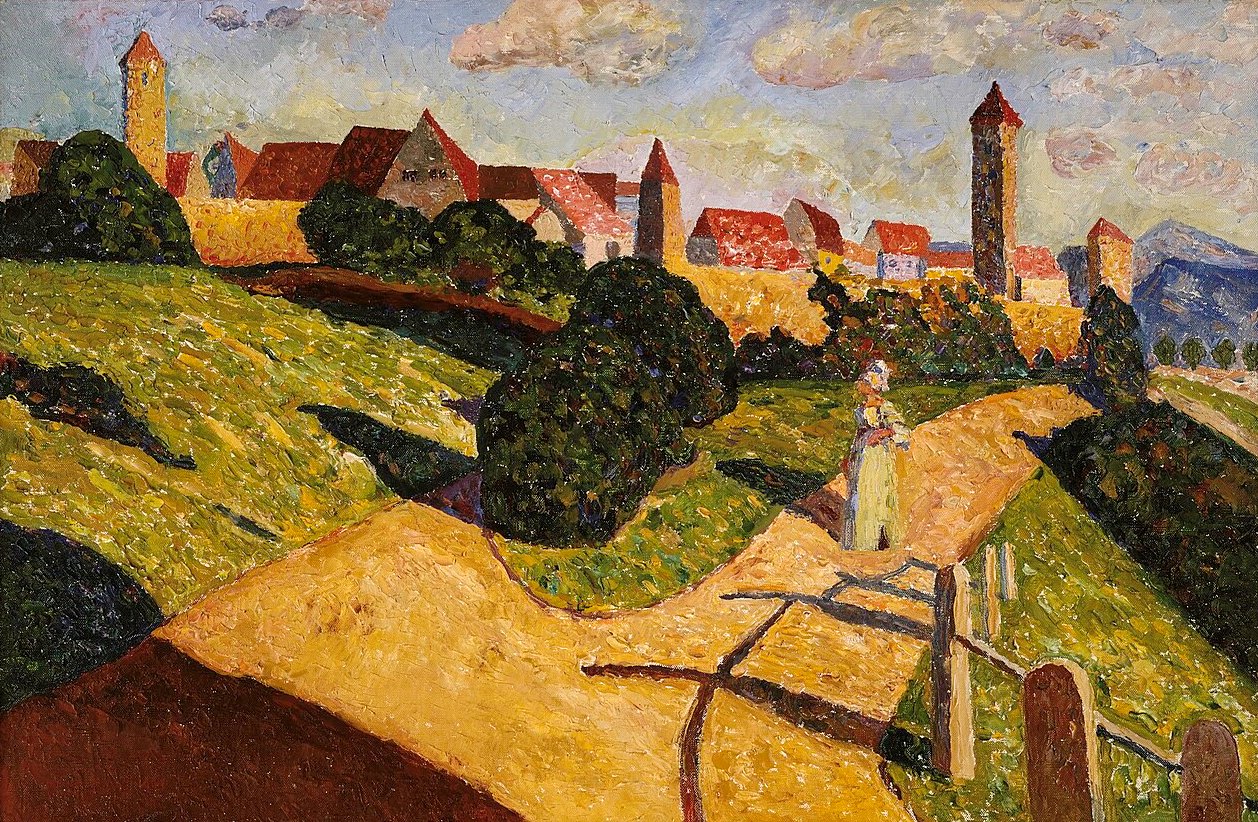 Wassily Kandinsky Old Town II - Hand Painted Oil Painting