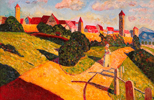 Wassily Kandinsky Old Town II - Hand Painted Oil Painting