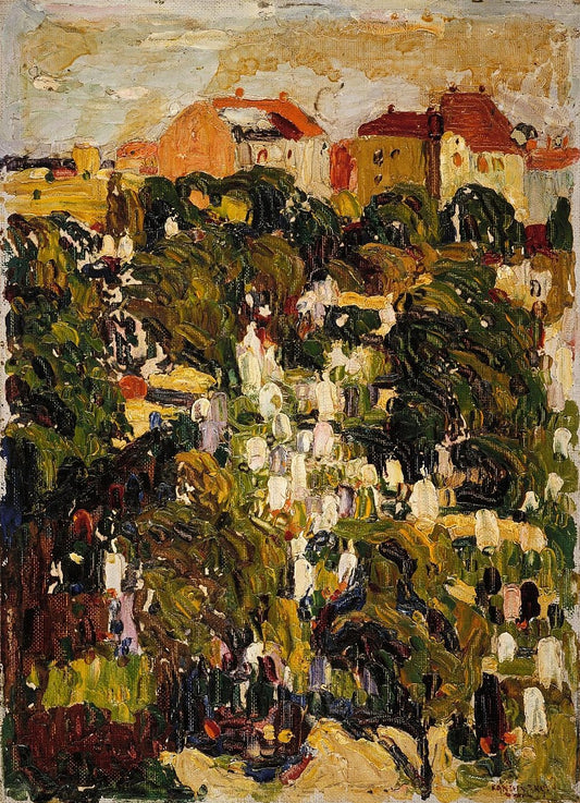 Wassily Kandinsky Munich, North Cemetery - Hand Painted Oil Painting