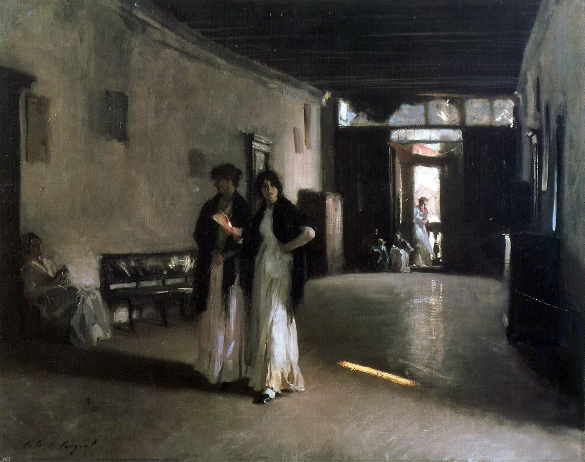  John Singer Sargent Venetian Interior - Hand Painted Oil Painting