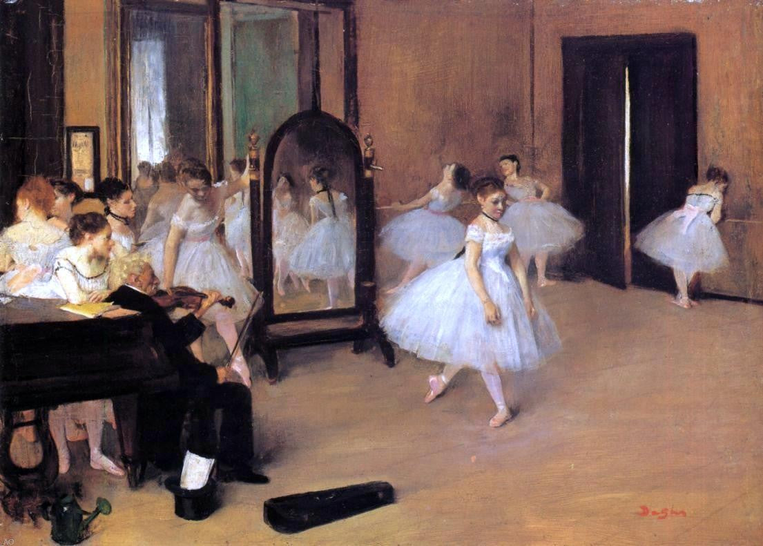  Edgar Degas Dance Class - Hand Painted Oil Painting