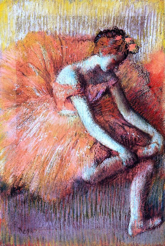  Edgar Degas Dancer Adjusting Her Sandel - Hand Painted Oil Painting