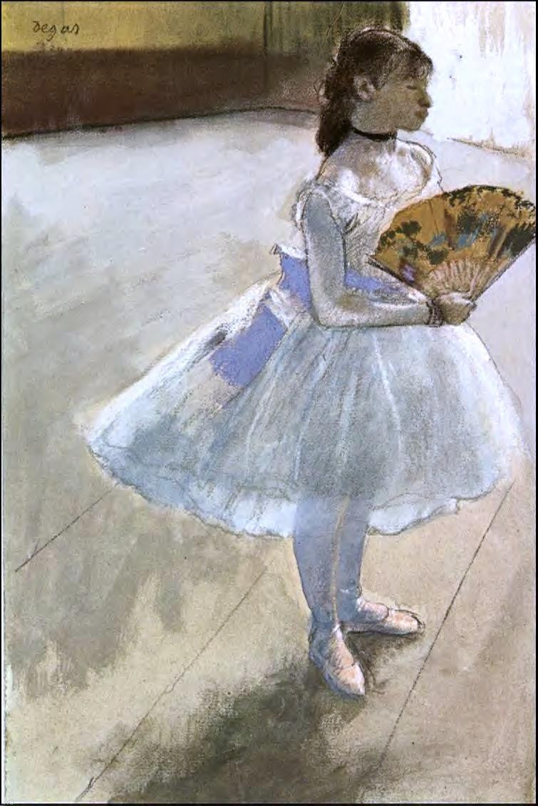  Edgar Degas Dancer with a Fan - Hand Painted Oil Painting
