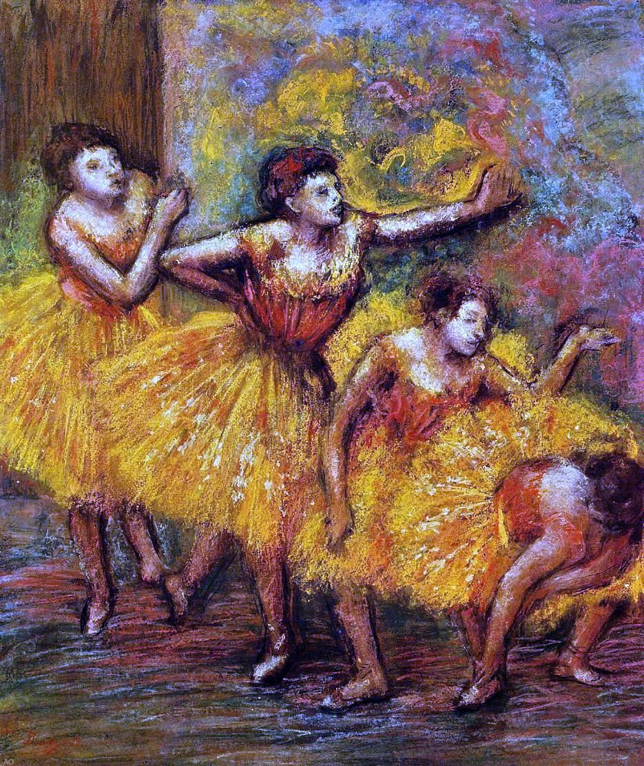  Edgar Degas Four Dancers (also known as Quatre danseuses) - Hand Painted Oil Painting