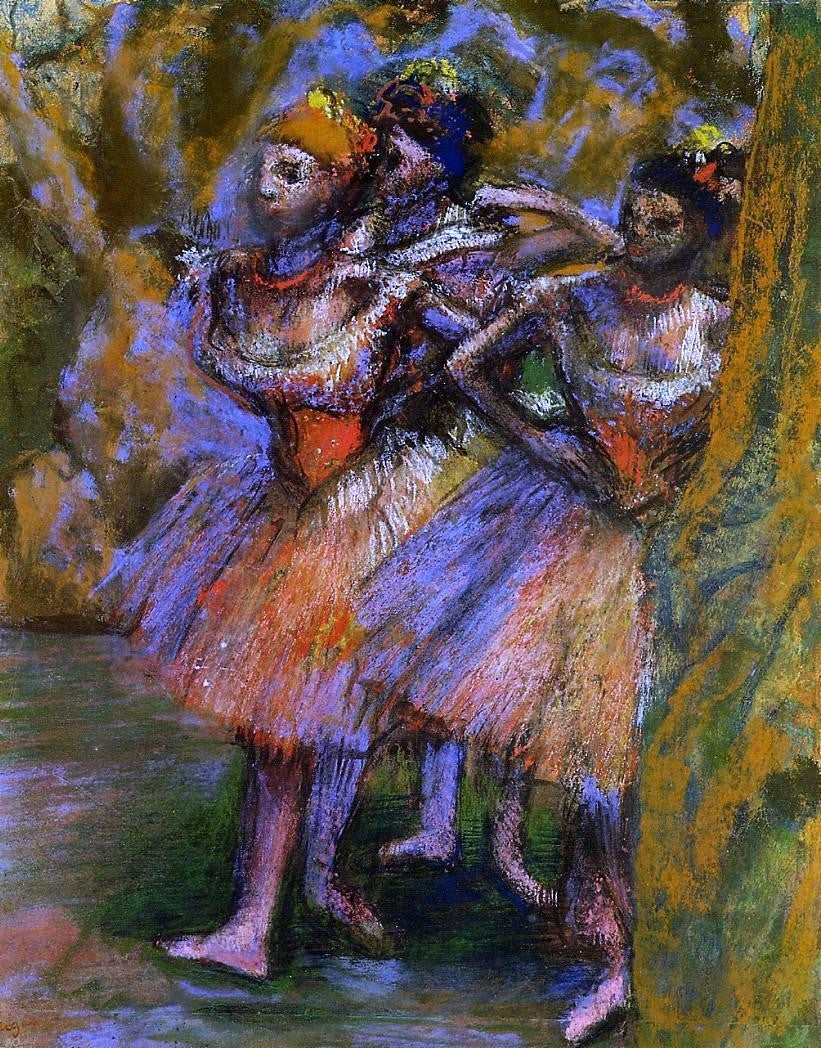  Edgar Degas Three Dancers - Hand Painted Oil Painting