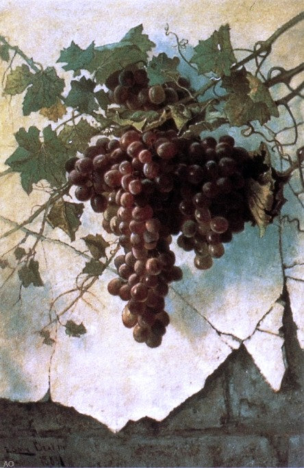  Edwin Deakin Grapes Against a Mission Wall - Hand Painted Oil Painting