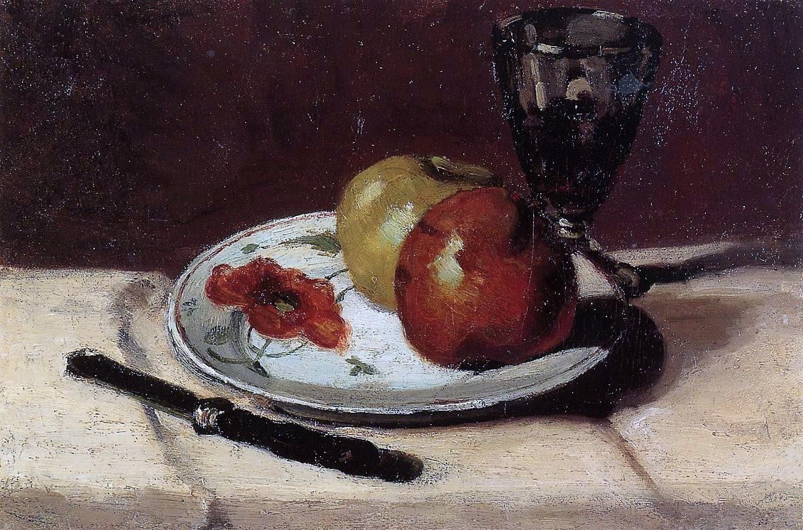  Paul Cezanne Still Life - Apples and a Glass - Hand Painted Oil Painting
