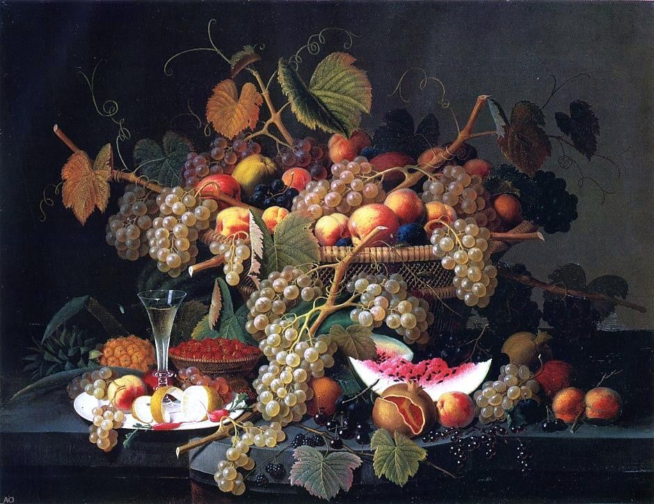  Severin Roesen Still Life with Fruit - Hand Painted Oil Painting