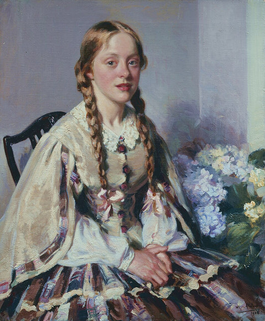 Wilfred Gabriel de Glehn Blue Hydrangeas - Hand Painted Oil Painting