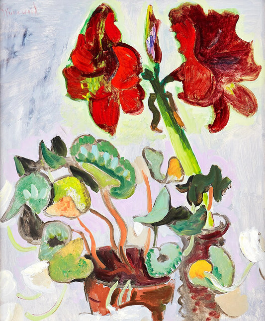Isaac Grunewald Still life with Amaryllis - Hand Painted Oil Painting