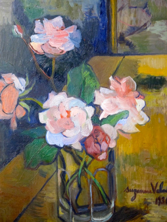 Suzanne Valadon Bouquet de Roses - Hand Painted Oil Painting