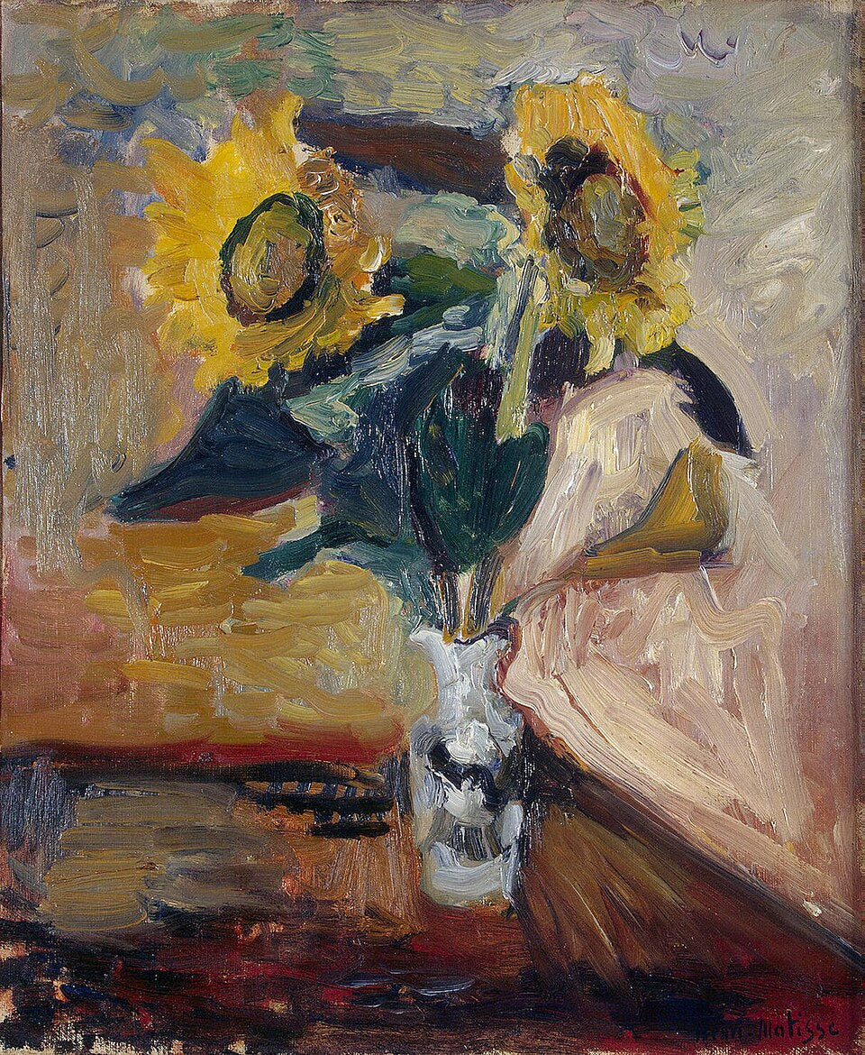 Henri Matisse Vase of Sunflowers - Hand Painted Oil Painting