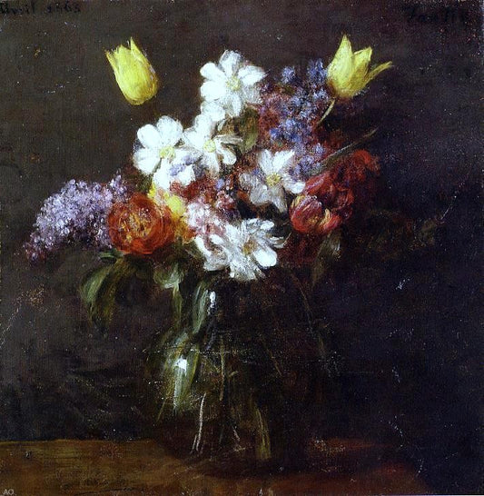  Henri Fantin-Latour Flowers - Hand Painted Oil Painting