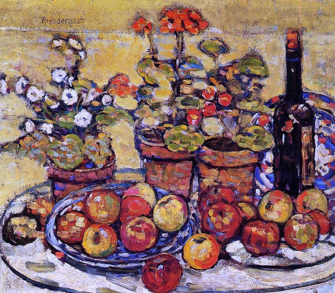  Maurice Prendergast Still Life - Fruit and Flowers - Hand Painted Oil Painting