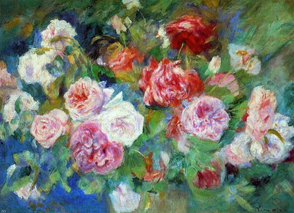  Pierre Auguste Renoir Roses - Hand Painted Oil Painting