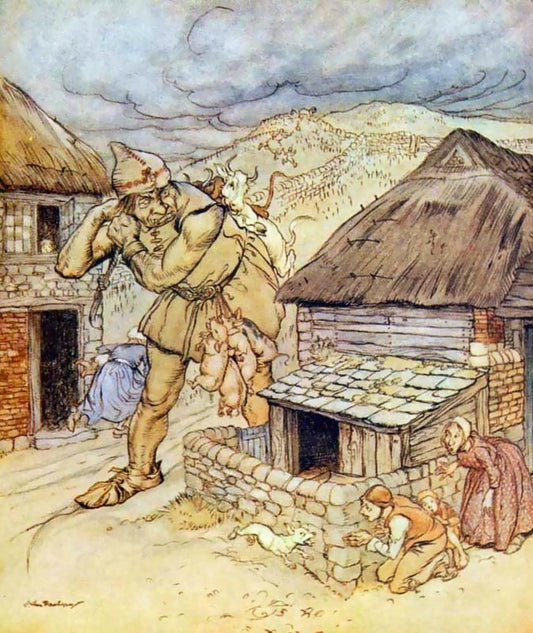 Arthur Rackham The giant Cormoran was the terror of all the country-side - Hand Painted Oil Painting