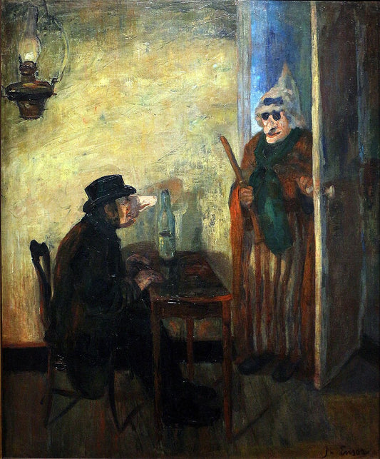 James Ensor Scandalized Mask - Hand Painted Oil Painting
