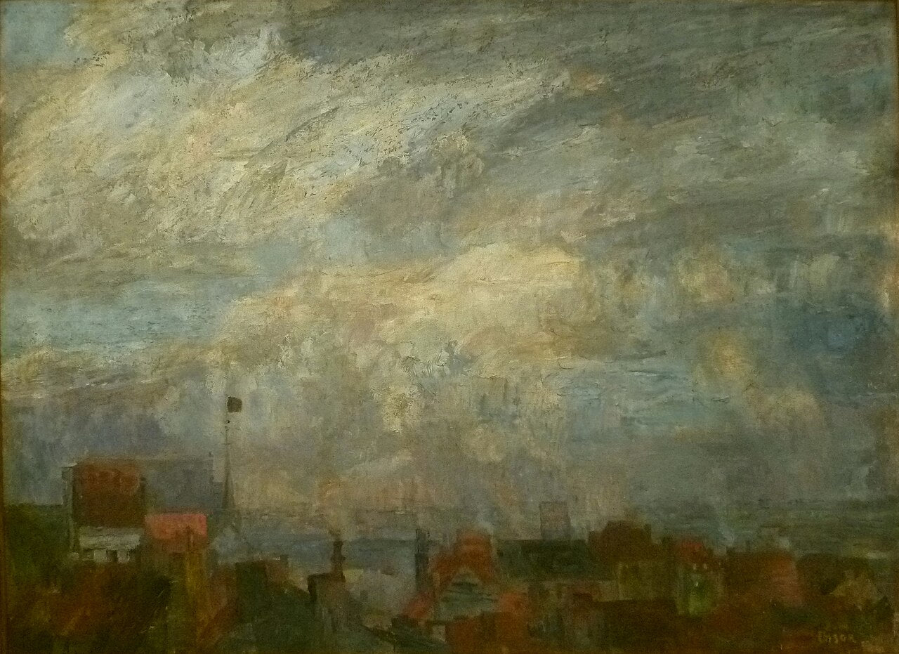 James Ensor The Rooftops of Ostend - Hand Painted Oil Painting