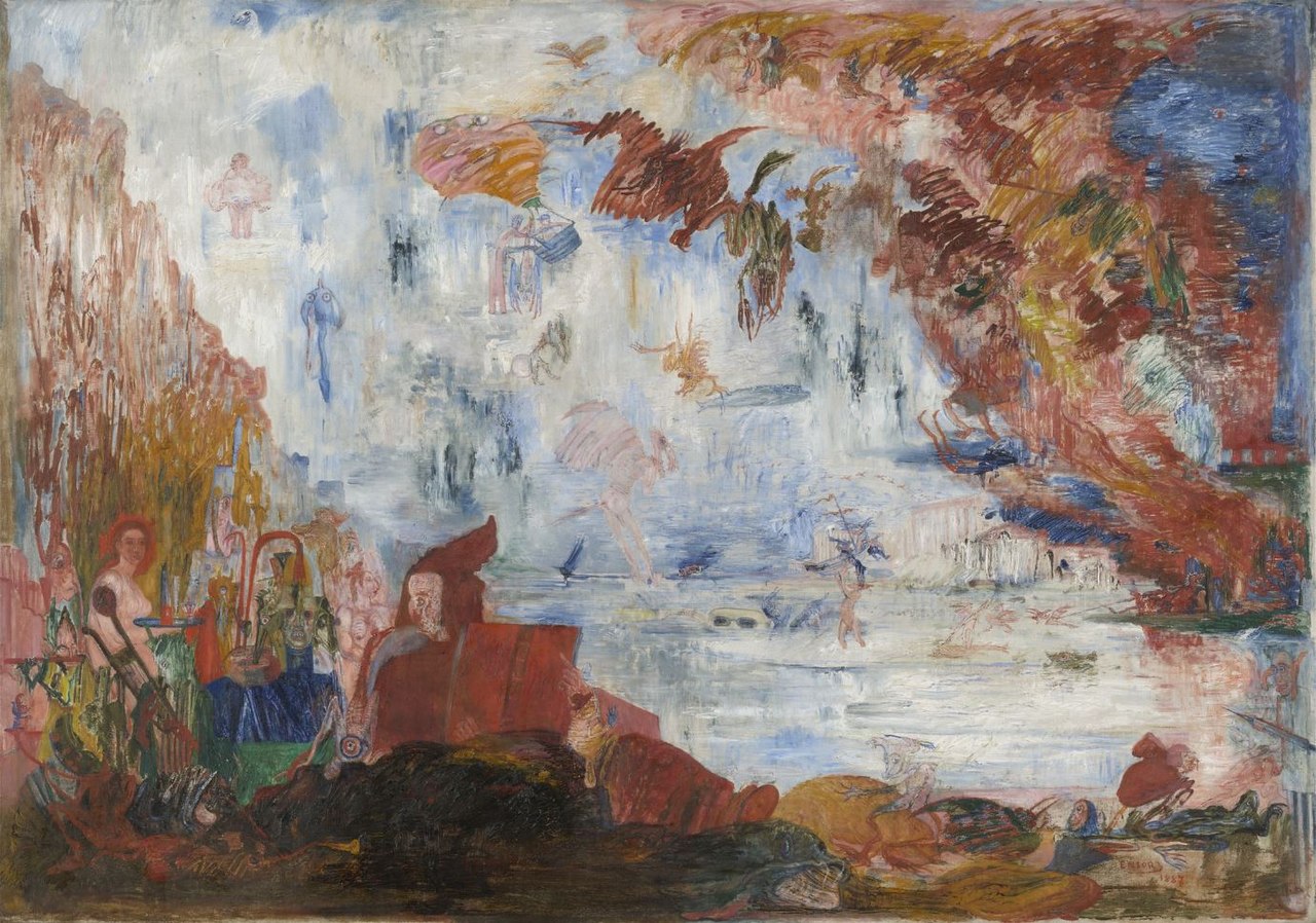 James Ensor Tribulations of Saint Anthony - Hand Painted Oil Painting