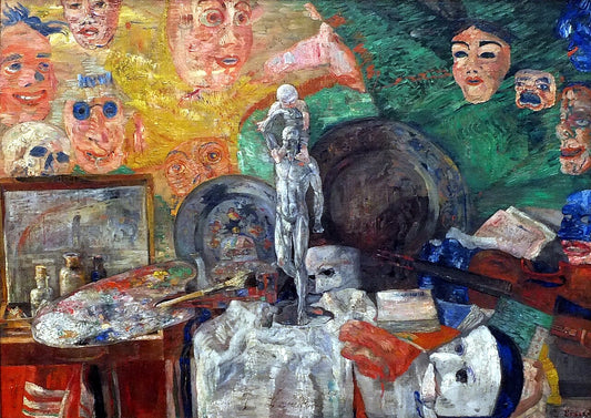James Ensor Attributes of the Studio - Hand Painted Oil Painting