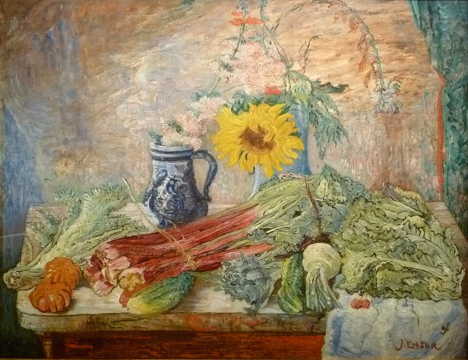 James Ensor Flowers and Vegetables - Hand Painted Oil Painting