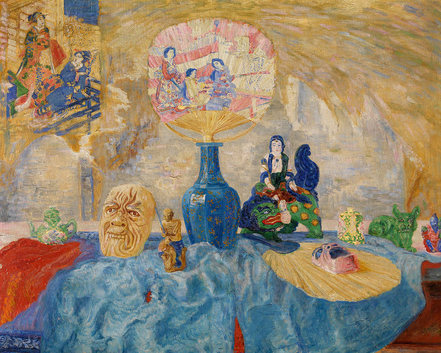 James Ensor Still Life with Chinoiseries, 1906 - Hand Painted Oil Painting
